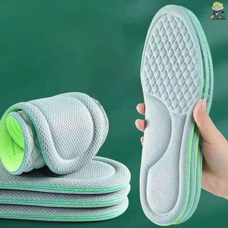 [CL] 2pcs ฟุต Orthopedic Shoe Sole Running Soft Memory Foam Insoles สําหรับรองเท้าผู้ชายผู้หญิงระงับกลิ่นกายดูดซับเหงื่อนวดพื้นรองเท้ากีฬา TH