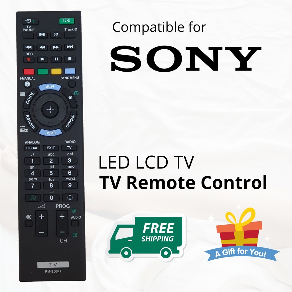 Sony RM-ED047, RM-GD030 LED LCD TV รีโมทคอนโทรลเข้ากันได้กับ RM-GD033