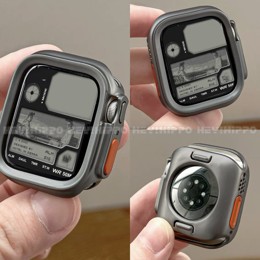 เหมาะสําหรับสมาร์ทวอทช์ซีรีส์ 10/9/8/7/6/5/SE/4/3 เคสป้องกันเคลือบด้านเหมาะสําหรับ iwatch 49/46/45/44/42/41/40/38 มม. รวมทุกอย่างเปลือกนิ่มด้าน