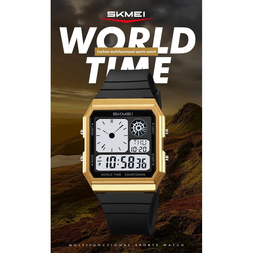 Skmei 2347 Daylight Time Digital Sport นาฬิกาอิเล็กทรอนิกส์สําหรับผู้ชายผู้หญิงนักเรียนกันน้ํากลางแจ้ง Chrono นาฬิกาข้อมือ Reloj