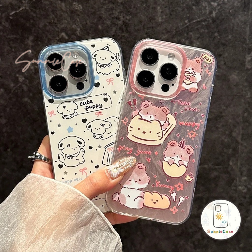 คู่ การ์ตูน สุนัข สำหรับ เคส Samsung A25 A03 A05s A53 A21s A11 A13 A20 A33 A32 A50 A04s A05 A51 A23 A34 A14 A12 A15 เคส