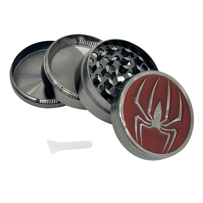 52mm แมงมุมประเภทบุหรี่ Grinder 3/4 ชั้นวัสดุโลหะวานิลลา Grinder Kitchen Gadget อุปกรณ์บุหรี่ thumbnail 3