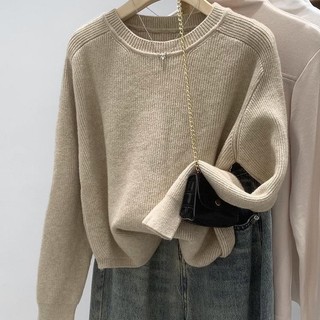 💖Zsndp💖[ready stock in Malaysia] Loose Fashion Winter New Style Short Sweater Long Sleeve Knit Top