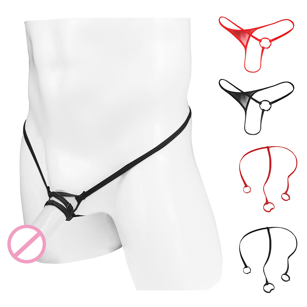 ผู้ชาย Charm กางเกง T-back ชุดชั้นใน G-string Elastic Crotchless บิกินี่กางเกงเซ็กซี่