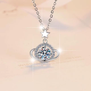 [ Free Lily ] สร้อยคอดาวเคราะห์จักรวาล น้ำหนักเบา การออกแบบที่มีลักษณะ