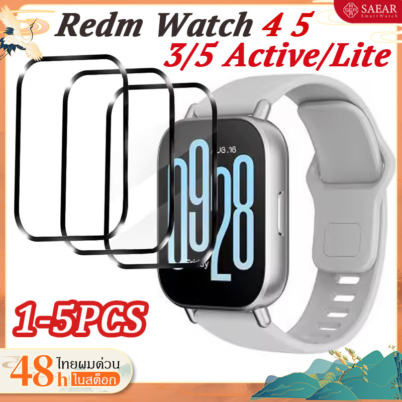 1-5PCS Protective Film For Redmi watch 5/3 Lite,9D เต็มจอ ฟิล์ม Redmi watch 4 5 ฟิล์มกันรอย redmi watch 5 3 Active