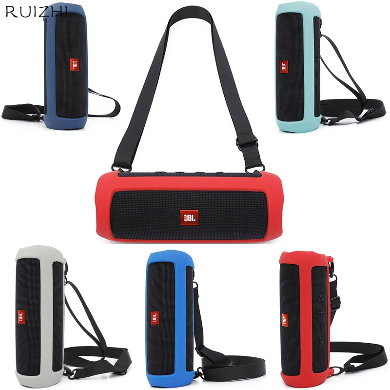 เคสลําโพงซิลิโคนอ่อนนุ่มสําหรับลําโพงบลูทูธ JBL Flip 5 เดินทางกลางแจ้งแขนป้องกันสําหรับลําโพง JBL Flip5