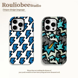 เคสโทรศัพท์สี Graffiti Flash 2-in-1 เข้ากันได้กับ iPhone 15 Pro Max, Apple 16 14 Plus 11/12/13 Pro Max, ฝาครอบป้องกันป้องกันการกระแทกใหม่