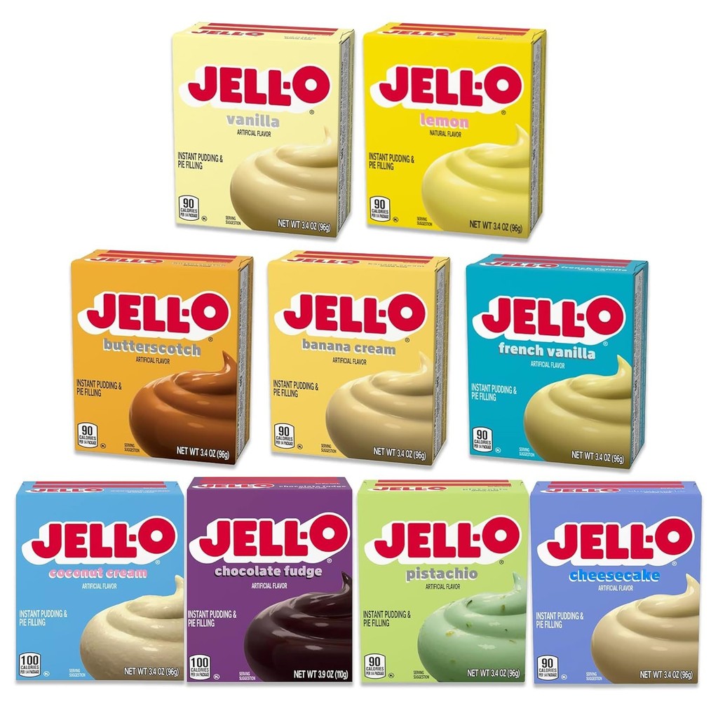 American Jellocook Vanilla Banana Chocolate Pudding Powder โฮมเมด JelloVanillacook & เสิร์ฟ#LS250407#