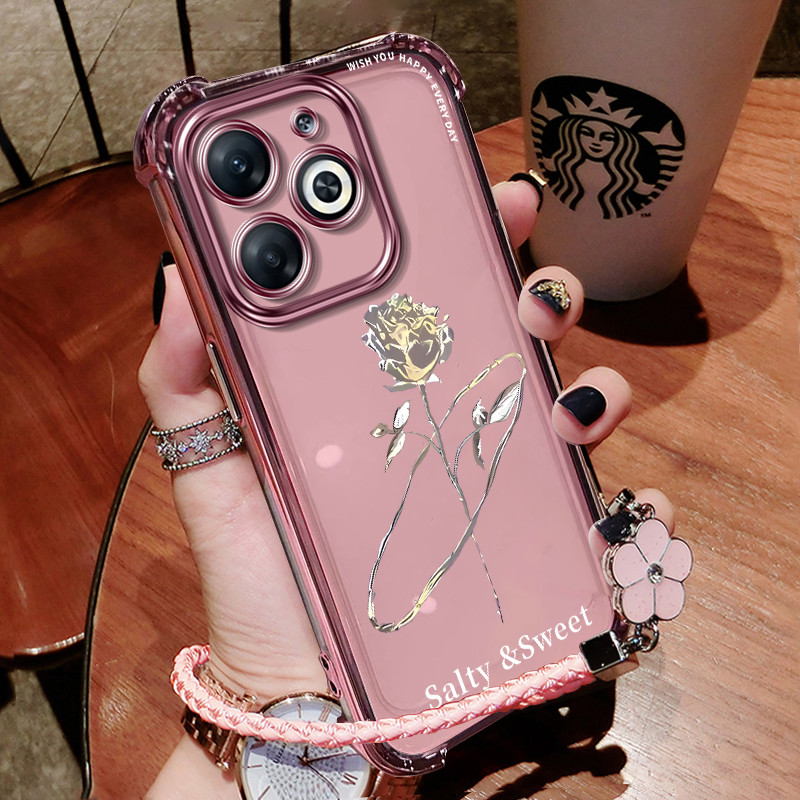 เคส เคสโทรศัพท์ Tecno Spark 20 เคสโทรศัพท์ Tecno Spark 20 Pro เคสใสแบบนุ่มกันกระแทกสี่มุม