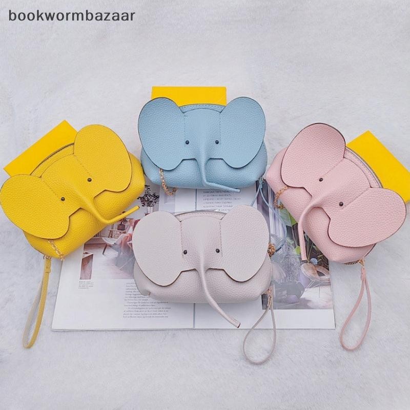 [BOK] แฟชั่นเกาหลีใหม่สีทึบหนัง PU กระเป๋าโทรศัพท์ Mini Elephant กระเป๋าสะพายข้างสุภาพสตรีน่ารักกระเป๋าลําลองสําหรับผู้หญิง [TH]