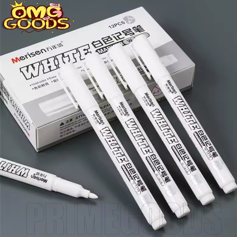 เครื่องหมายเจลสีขาวมืออาชีพพร้อมปลายปากกา 1.5 มม. -หมึกน้ํามันที่มีความจุสูงสําหรับกราฟฟิตีเขียนกันน้ําบนพื้นผิวพลาสติก/โลหะ/ผ้าใบ