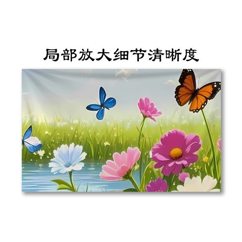 ผ้าพื้นหลังทิวทัศน์ฤดูใบไม้ผลิของอากิร์ ฮายาโอะ มิยาซากิ ผ้าแขวนตกแต่งห้องข้างเตียง ผ้าใบถ่ายทอดสด ผ้าติดผนัง - รูปที่ 5