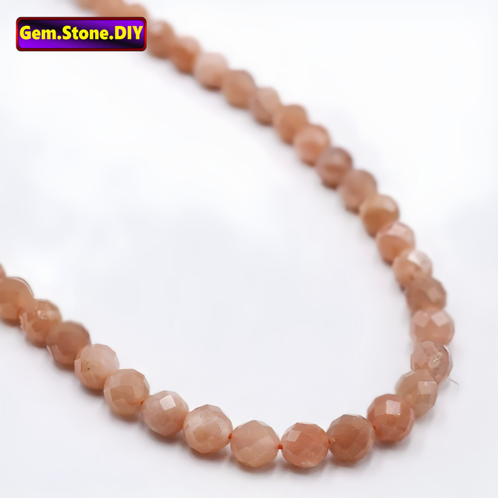 Sunstone Faceted Natural Stone，Loose Bead ซันสโตนเหลี่ยมเพชรพลอยหินธรรมชาติ,หลวมลูกปัด ตัวเว้นวรรค สําหรับสร้อยข้อมือ/สร้อยคอ/แหวน/ต่างหู,ขายส่งแฮนด์เมดทําเองเครื่องประดับอุปกรณ์เสริม,สร้อยข้อมือหินคริสตัลเฮมสโตน,ลูกปัดคริสตัล - รูปที่ 7