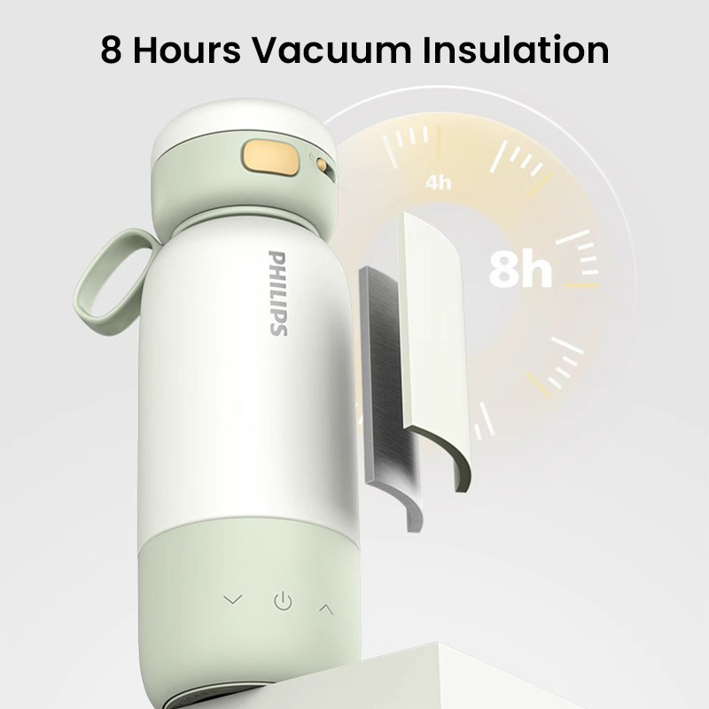 Philips Go Zero ขวดฉนวนกันความร้อนอุณหภูมิคงที่ไร้สายกาต้มน้ําถ้วยทําความร้อน