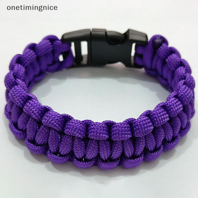 Onetimingnice 23 ซม.Seven Core Paracord Escape กลางแจ้งฉุกเฉิน Plated เชือก Camping Survival Saving สร้อยข้อมือเครื่องมือ Onetimingnice