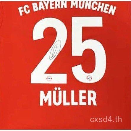 มงกุฎแท้! เสื้อฟุตบอลลายเซ็นของ Thomas Muller ของบาเยิร์น มิวนิค\ZX