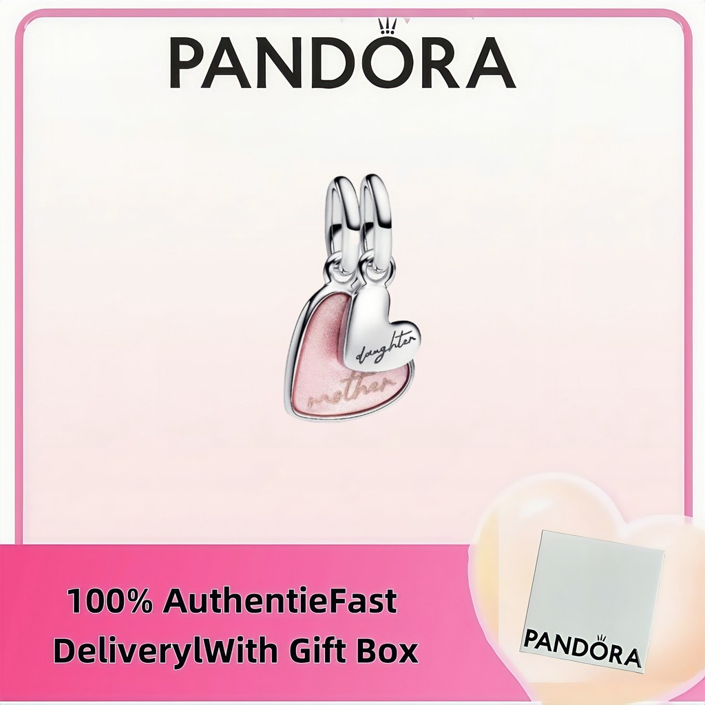 100% เครื่องประดับเงินสเตอร์ลิง S925 เครื่องประดับแพนโดร่า ของขวัญสำหรับผู้หญิง ชาร์มห้อยแม่และลูกที