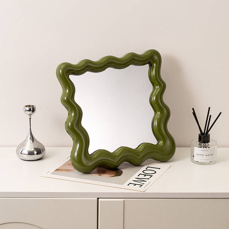 Creative HAILANG Mirror Dressing Mirror Desktop Desktop Dressing Table Bedroom Dorm Makeup Mirror Dressing Table Decoration Niche Sgrg