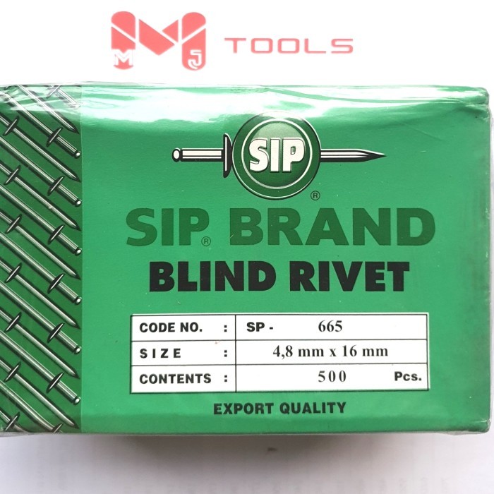 ตะปูรีเวท SIP 665 (4.8, 16 มม.) - SIP 665 หมุดแบบตาบอด (4.8, 16 มม.)