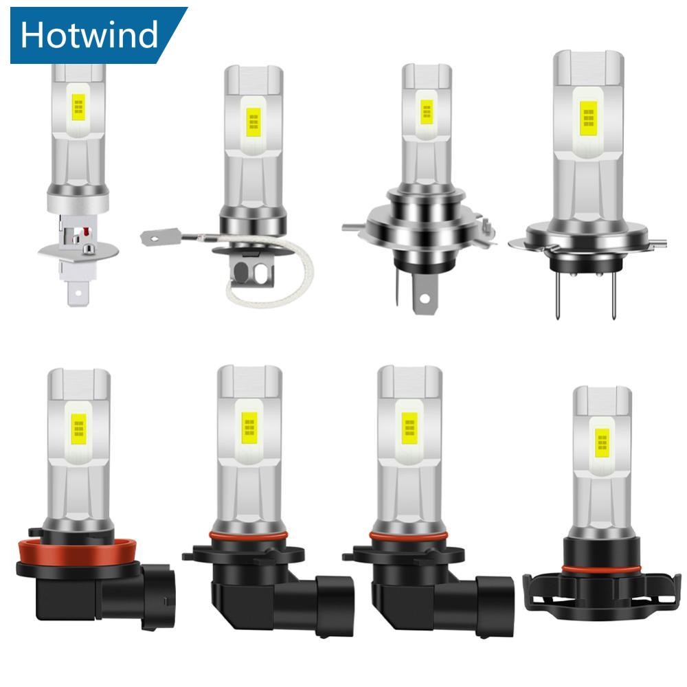 HW 1PC 80W ไฟหน้ารถ H1 H3 H4 H7 H8/H11 9005 9006 H16 หลอดไฟ LED ไฟหน้า 1800LM CSP ชิป LED หลอดไฟหมอก