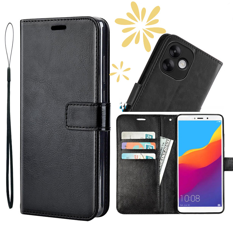 Redmi 13 2404ARN45A 24040RN64Y 2406ERN9CC NOTE 13R Poco M6 13 ปลอก Businessleather กระเป๋าหัวเข็มขัด
