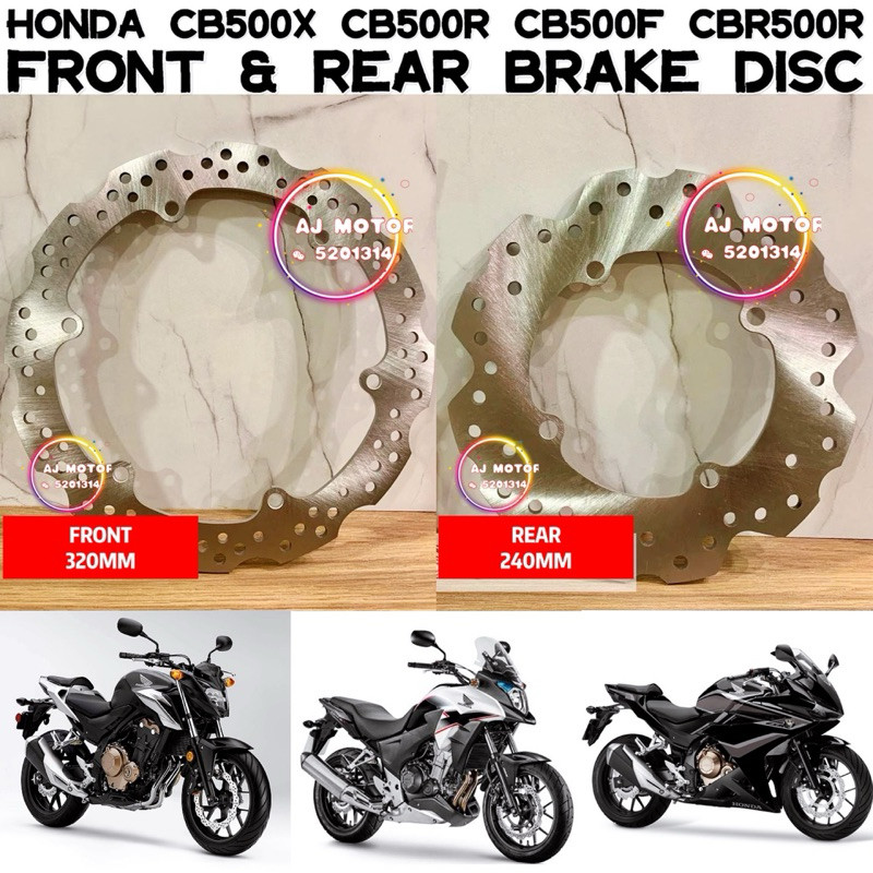 มาตรฐานดิสก์เบรกหน้าและหลังสําหรับฮอนด้า CB500X CB500X CB500F CB500R CBR500R CB500 CB 500X 500R CBR 