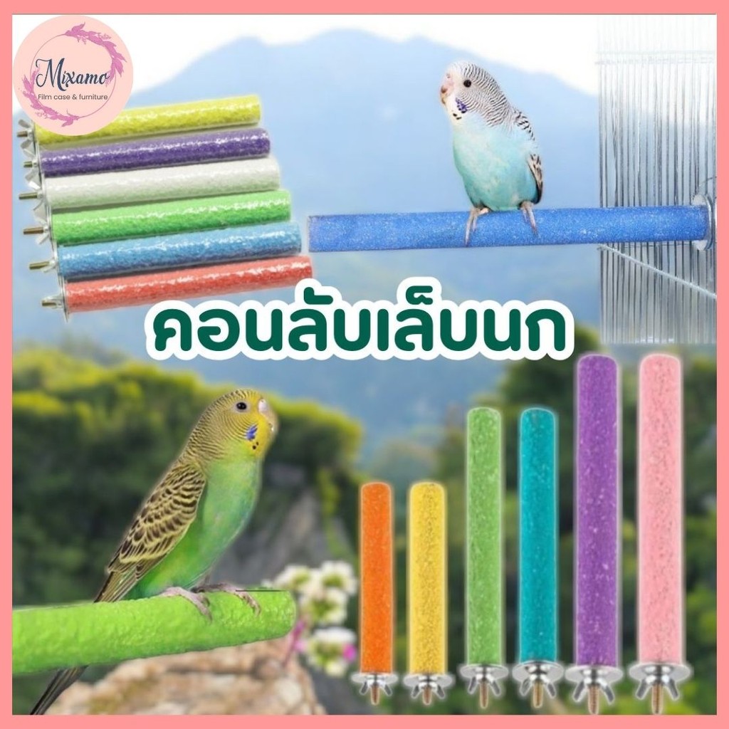 --MXM--คอนลับเล็บนก (1ชิ้น) สำหรับนก คอนแบบติดกรง ก้านไม้ของเล่นสําหรับนกแก้ว ของเล่นนกแก้ว ของเล่นชูก้า #AK-0009