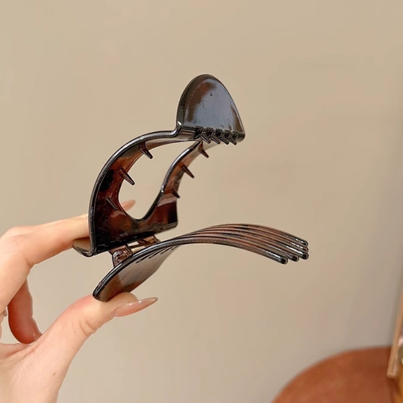 คลิปปากเป็ดขนาดใหญ่วินเทจเกาหลีสําหรับผู้หญิงอารมณ์ด้านหลังของกิ๊บติดผมหัว - รูปที่ 7