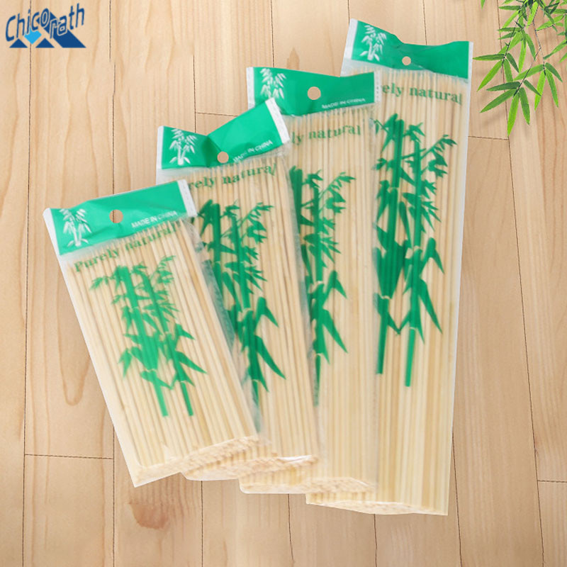 🎐บาร์บีคิว BBQ ไม้ไผ่เสียบเนื้ออาหารลูกชิ้นไม้ สติ๊กเกอร์ถอดออกได้ บาร์บีคิวไม้ไผ่เสียบเตาบาร์บิคิว🎐