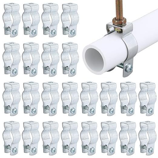 25 ชิ้น EMT Conduit แขวนชุดสังกะสีเหล็กชุบสลักเกลียวสําหรับระบบไฟฟ้า