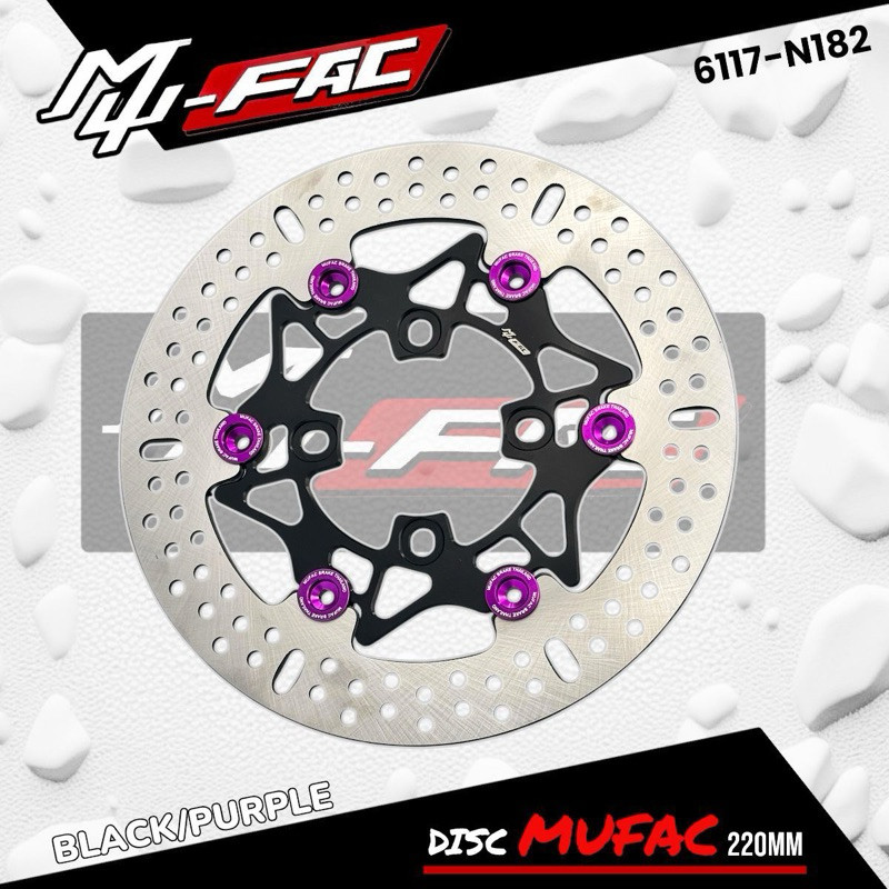 จานหน้า MU-FAC N182 ขนาด 220mm BEAT / VARIO110 / MIO SOUL / VARIO125 / GENIO / SCOOPY / VEGA R / ZR 