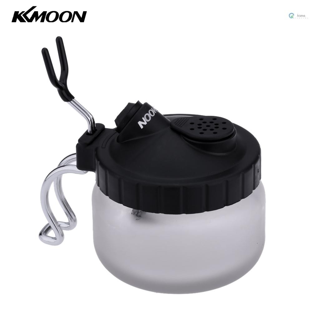 Kkmoon Professional Airbrush ทําความสะอาดหม้อแก้ว Air Brush Holder ทําความสะอาดสี Jar ขวดแต่งเล็บ Ta