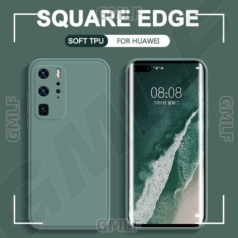 Cod เคสซิลิโคนเหลวสําหรับ Huawei Mate 20 P40 P30 P20 Pro Nova 11i 10 9 Se 8 8i 3i 5T 7i 7 Se Honor 8X Y7a Y7 Pro Y9 Y9 Prime Y7P Y6P Y6s TPU นุ่ม ปลอกใส่โทรศัพท์