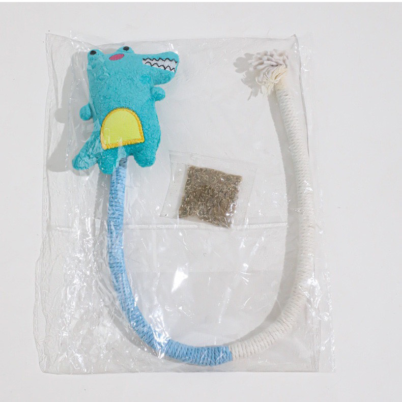 HM-ของเล่นเคี้ยวแมวผ้าฝ้ายสําหรับทําความสะอาดฟันของเล่นเชือกหญ้าแมวสําหรับแมวในร่มของเล่นบดฟันแมว - รูปที่ 7