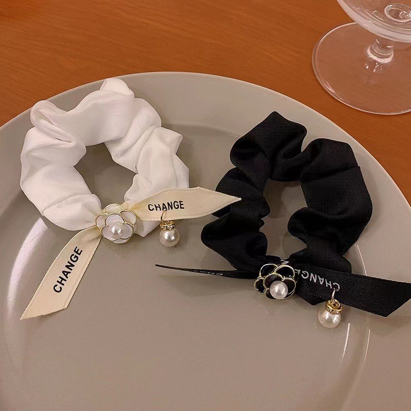 ฝรั่งเศสมุกโบว์ผูกผมผู้หญิงผมหางม้าแหวนผมที่สง่างามแฟชั่นอุปกรณ์ผม