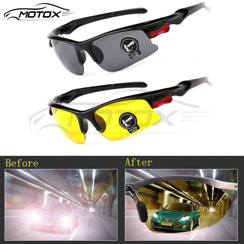 MOTOX แว่นตาขับรถกลางคืนโพลาไรซ์สำหรับผู้ชายคุณภาพสูงป้องกันแสงสะท้อนความปลอดภัย HD ไนท์วิชั่นสี่เหลี่ยมแว่นกันแดดแว่นตา