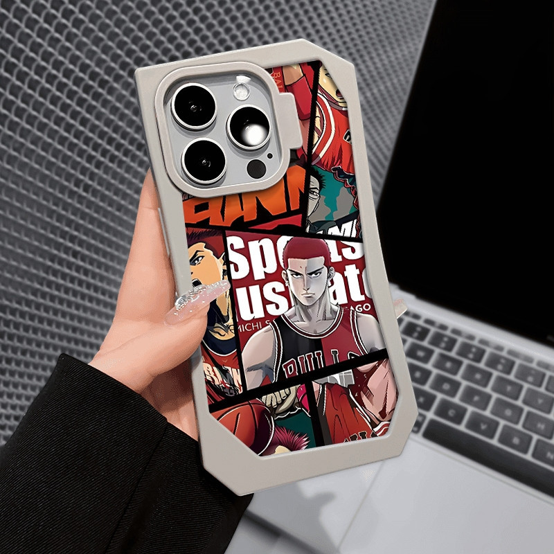 รูปร่างผิดปกติเคสโทรศัพท์สําหรับ iPhone 16 15 14 13 12 11 Slam Dunk Hanamichi Sakuragi การ์ตูนปก