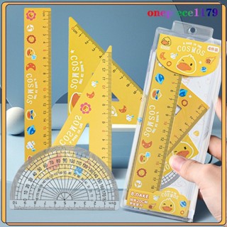 เซต 4 ชิ้น ไม้บรรทัด ครึ่งวงกลม ชุดเรขาคณิต ไม้บรรทัด อย่างด…