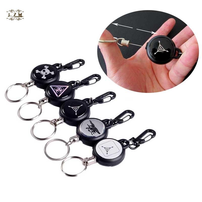 ส่วนบุคคล EDC Key แหวนบ้านกลางแจ้งอุปกรณ์ Retractable Key Buckles Springback Super สะดวก Camping พวงกุญแจ