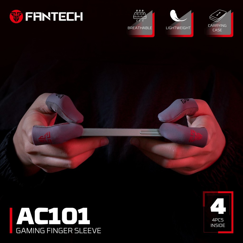 FANTECH ถุงนิ้วเกมมิ่ง ปลอกนิ้วสำหรับเล่นเกม ปลอกนิ้วกันลื่นสำหรับเกมเมอร์  Gaming Finger Sleeve รุ่น AC101