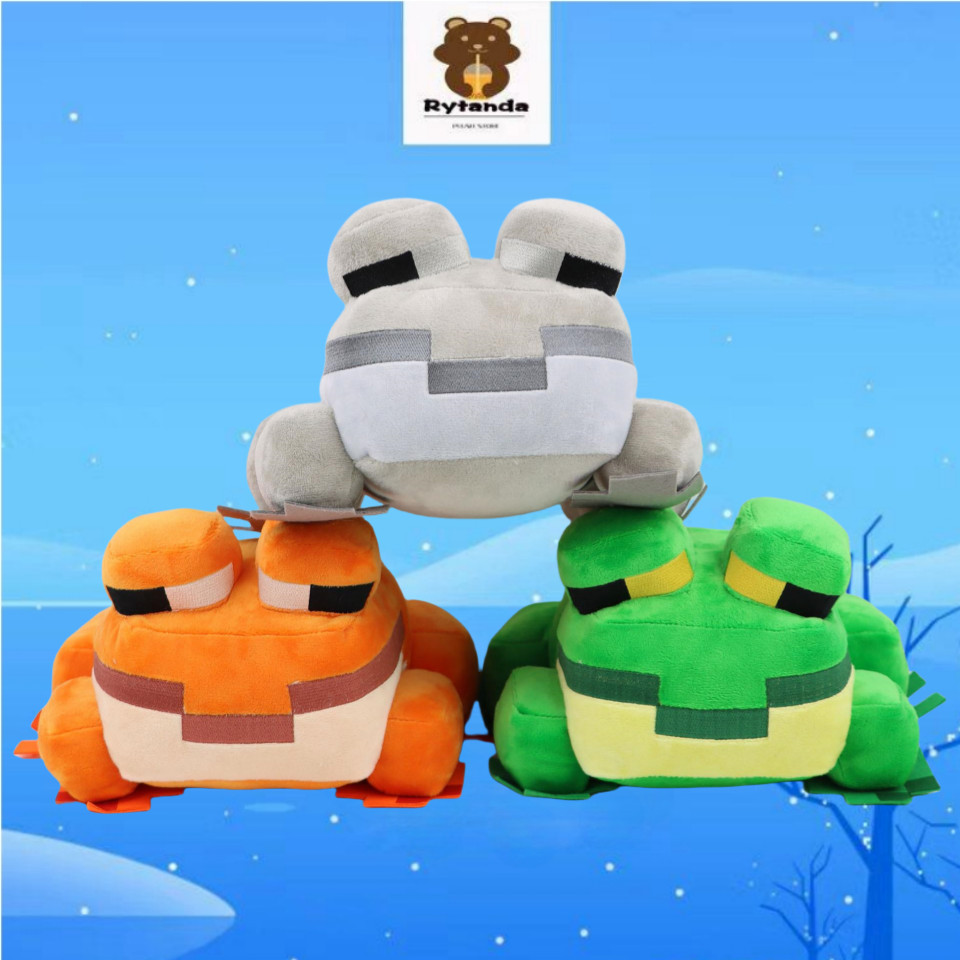 Rytanda in stock Minecraft Doll มายคราฟ ของเล่นตุ๊กตาสร้างสรรค์กบ ตุ๊กตา ตุ๊กตาหมอนกบนุ่มตุ๊กตาของเล่นสําหรับเด็กสนุกการ์ตูน หรูหรา ของขวัญสําหรับเด็กของขวัญวัน