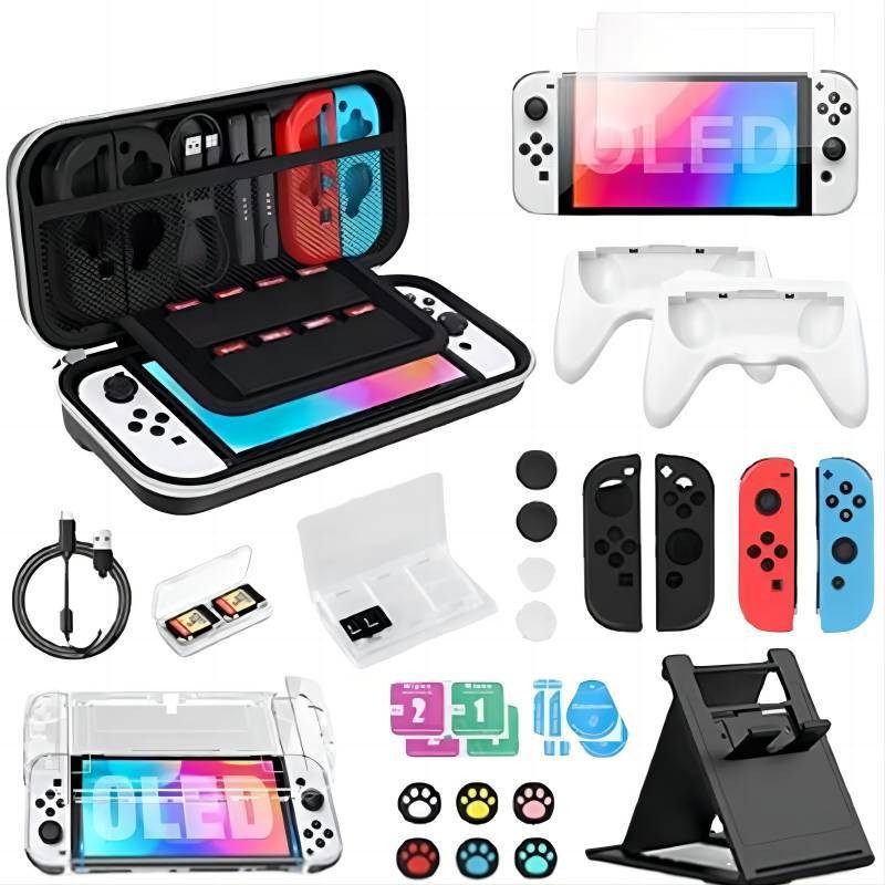 เคสสําหรับ Nintendo Switch/Lite/Switch OLED รุ่น, ป้องกันสําหรับ Switch OLED Switch Case OLED Kit อุ