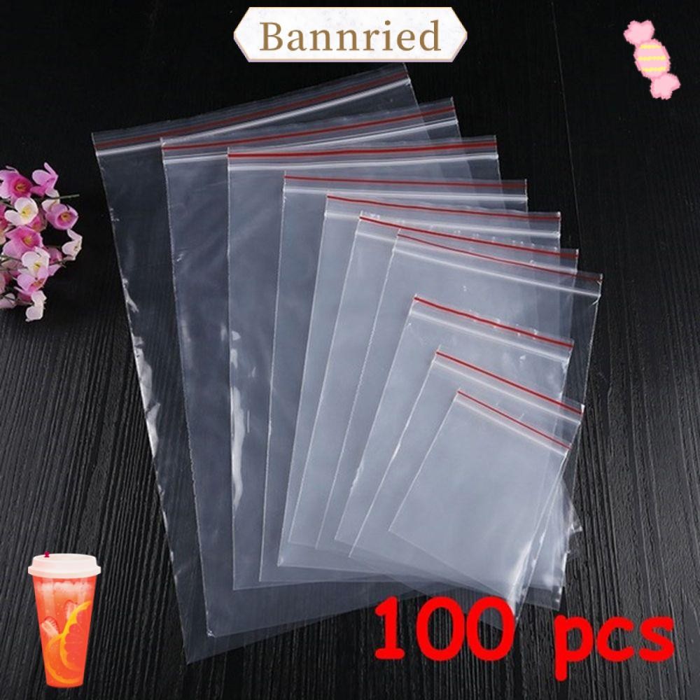 Bannriedsg989 100 ชิ้น/แพ็คบรรจุภัณฑ์กาวในตัวบ้านพลาสติกโพลี