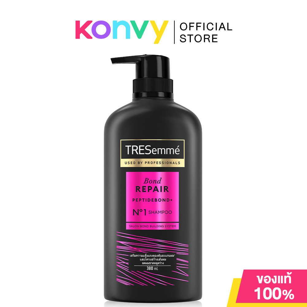 Tresemme Shampoo Bond Repair 380ml เทรซาเม่ แชมพูบำรุงผมเสีย ลดการหลุดร่วง.