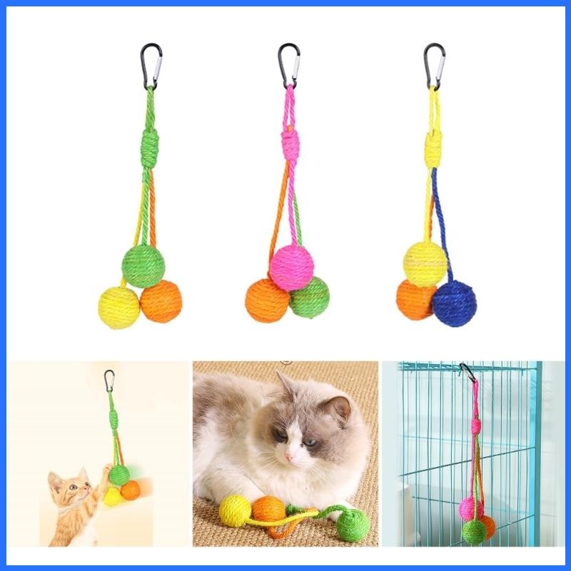 Con Interactive แมว Sisal เชือกทรงกลมของเล่น Scratch และ Chew สนุกในร่มเล่นของเล่น Sisal Scratcher ของเล่นทรงกลมสําหรับลูกแมว Cl