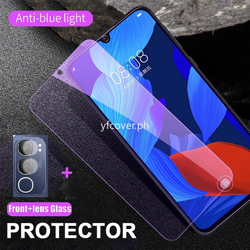 Vivo Y19s กระจกนิรภัยสําหรับ Vivo V40 Lite Y03t Y03 Y78 Y36 Y27s Y17s Y27 Y35 Y16 Y02 Y02s Y22s Y77 Y76 Y75 Y72 Y50 Y30s Y21s 5G ป้องกันหน้าจอสีฟ้า