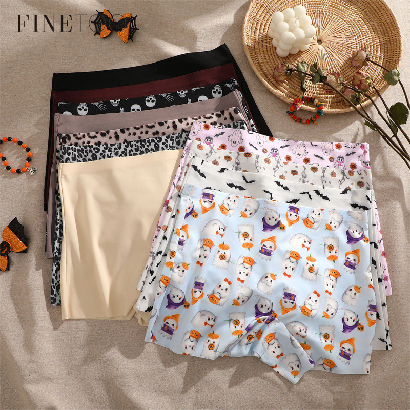 Finetoo Boxer Seamless Boxer สําหรับผู้หญิงชุดชั้นในฮาโลวีนชุดชั้นในนุ่มสบาย