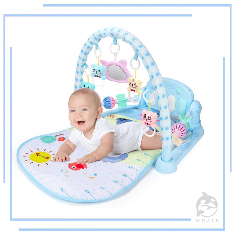 เพลยิมโมบาย ที่นอนดนตรีเด็กเล็ก พร้อมแป้นเปียโน สีพาสเทลน่ารัก ลายการ์ตูน มีไฟ มีเสียงดนตรี ที่นอนเด็ก