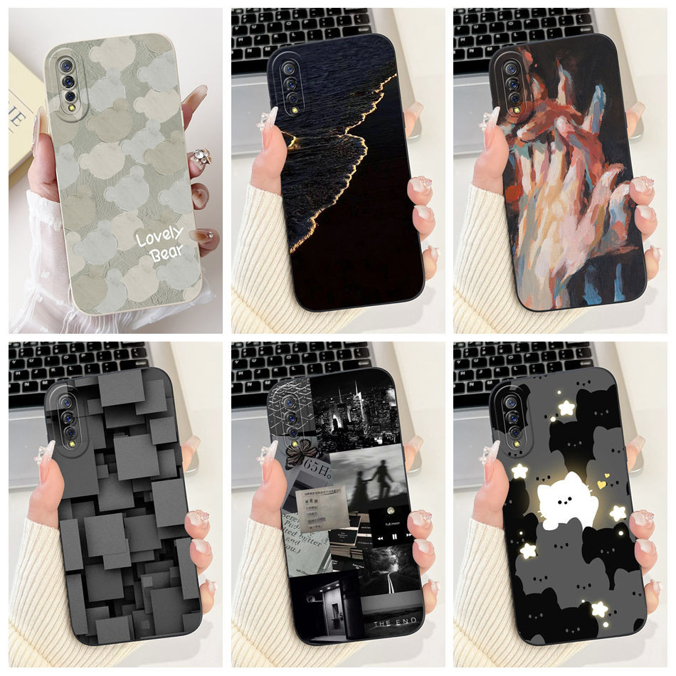 Vivo S1 / Y7s / 1907 เคสซิลิโคนอ่อนนุ่มทาสีแฟชั่นน่ารัก Vivo S1 2019 1907_19 เลนส์เคสป้องกัน